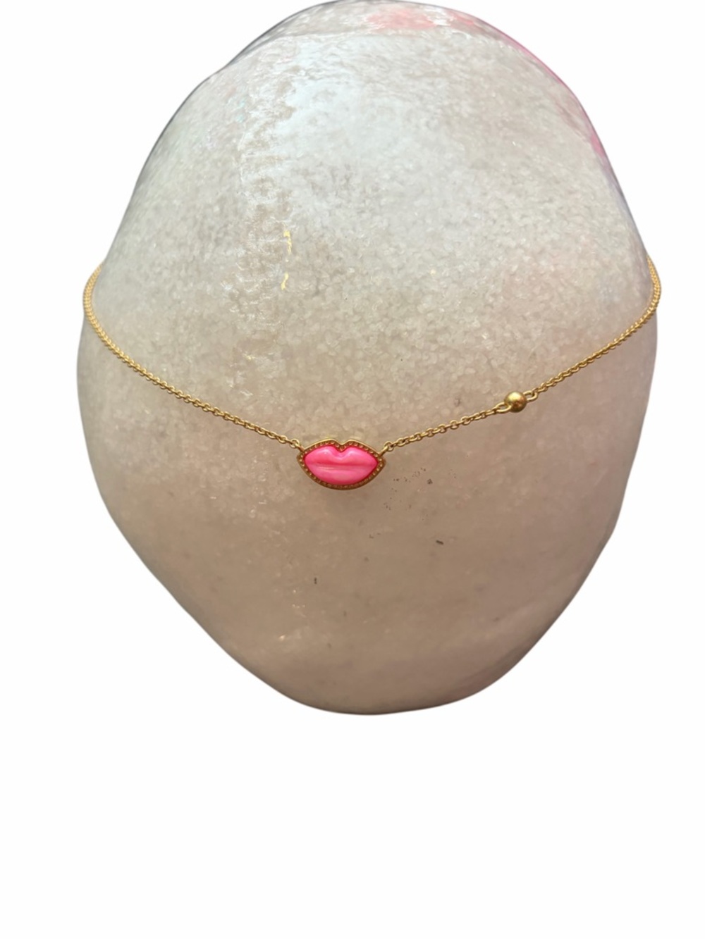 Kendra Scott Gold Necklace with Pink Lip Charm - Picture 4 of 5